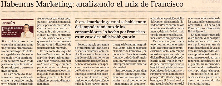 Habemus Marketing - Analizando el mix de Francisco