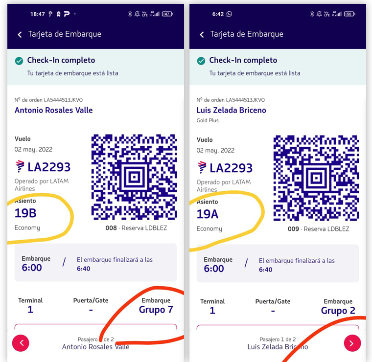 LATAM - Mercadeando / Grupo de embarque.